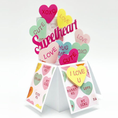 Sweet Hearts for My Sweetheart Pop Up Valentine's Day Card