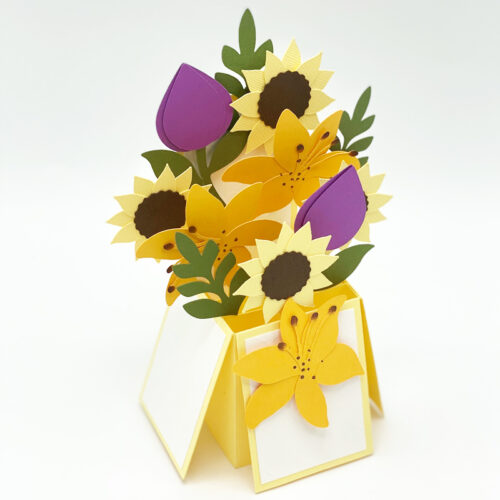 Sunflower Mixed Bouquet Pop Up Card